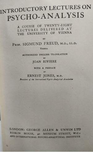 Introductory Lectures on Psycho-Analysis Sigmund Freud Psychology and Sociology | المعرض المصري للكتاب EGBookfair