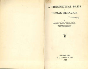 A theoretical basis of human behavior Albert Paul Weiss | المعرض المصري للكتاب EGBookFair