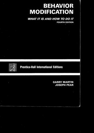 Behavior Modification: What It Is and How To Do It Garry Martin Joseph J Pear General Books | المعرض المصري للكتاب EGBookfair