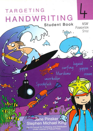 TARGETING : Handwriting StudentBook 4 New Foundation Style Jane pinsker Stephen Micheal King Children | المعرض المصري للكتاب EGBookfair