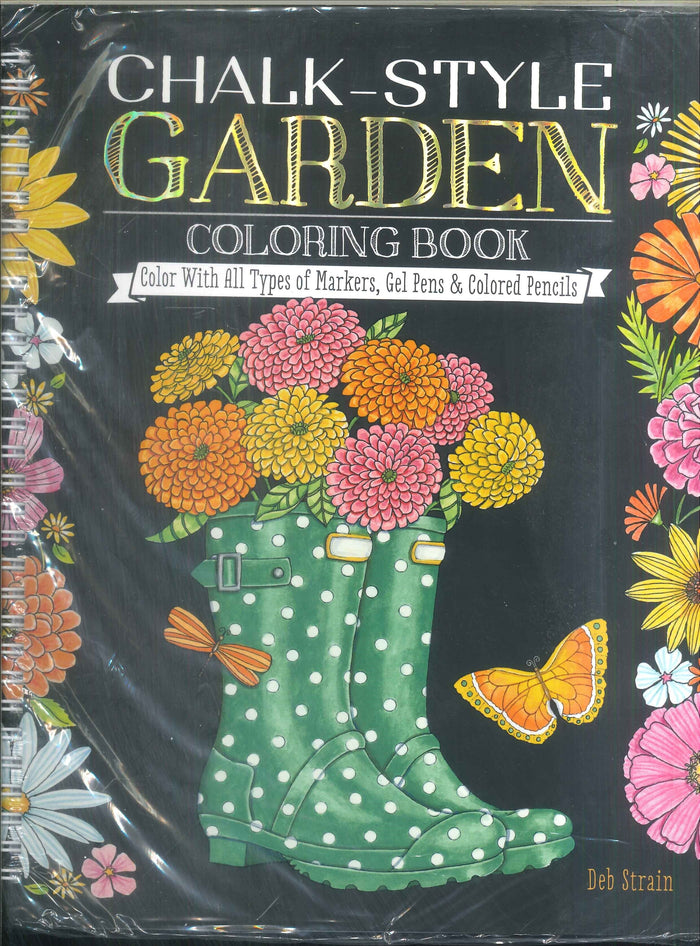Chalk-Style "GARDEN" coloring book