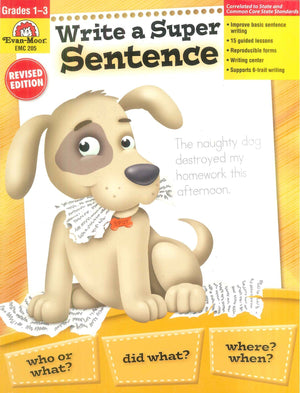 Write A Super Sentence Grades 1-3 Evan Moor Educational Publishers Children | المعرض المصري للكتاب EGBookFair