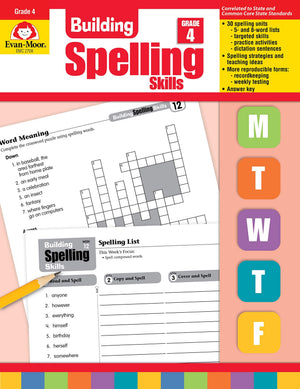 Building Spelling Skills Grade 4 Evan Moor Educational Publishers Children | المعرض المصري للكتاب EGBookfair