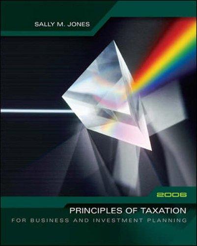 Principles of Taxation for Business and Investment Planning 2006