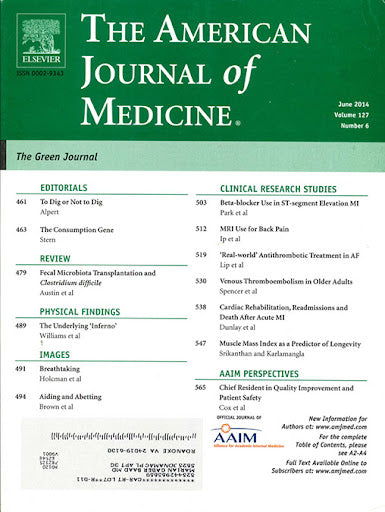 The American Journal Of Medicine June 2014 V 127 Number 6