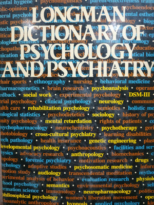 Longman Dictionary of Psychology and Psychiatry W D Glanze | المعرض المصري للكتاب EGBookFair